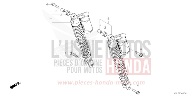 KISSEN, HINTEN von ADV 350 MAT COAL BLACK METALLIC (NHC81) von 2026